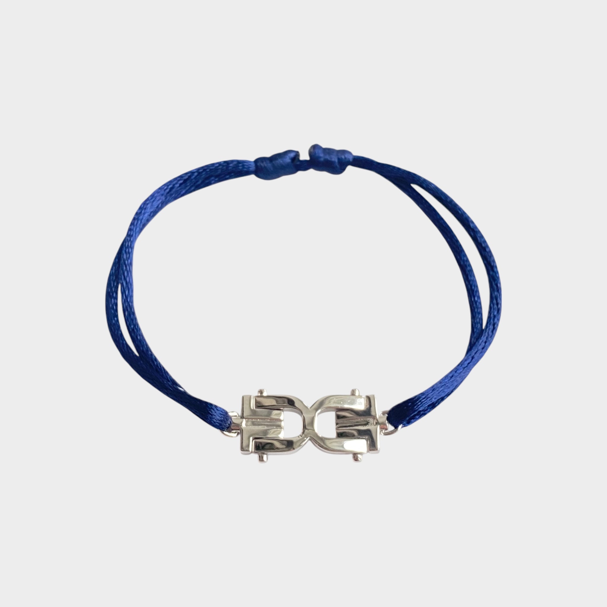Diapason Duet Argent 925 - Corde textile bleu marine