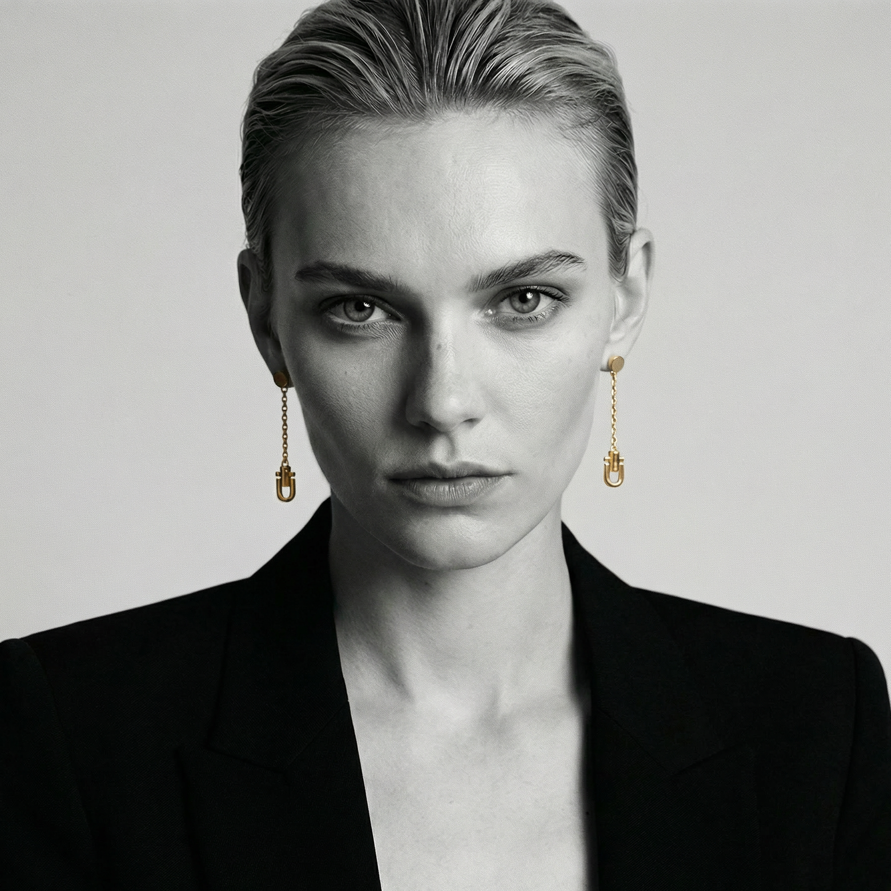 Diapason Long Earring in 18K Yellow Gold.