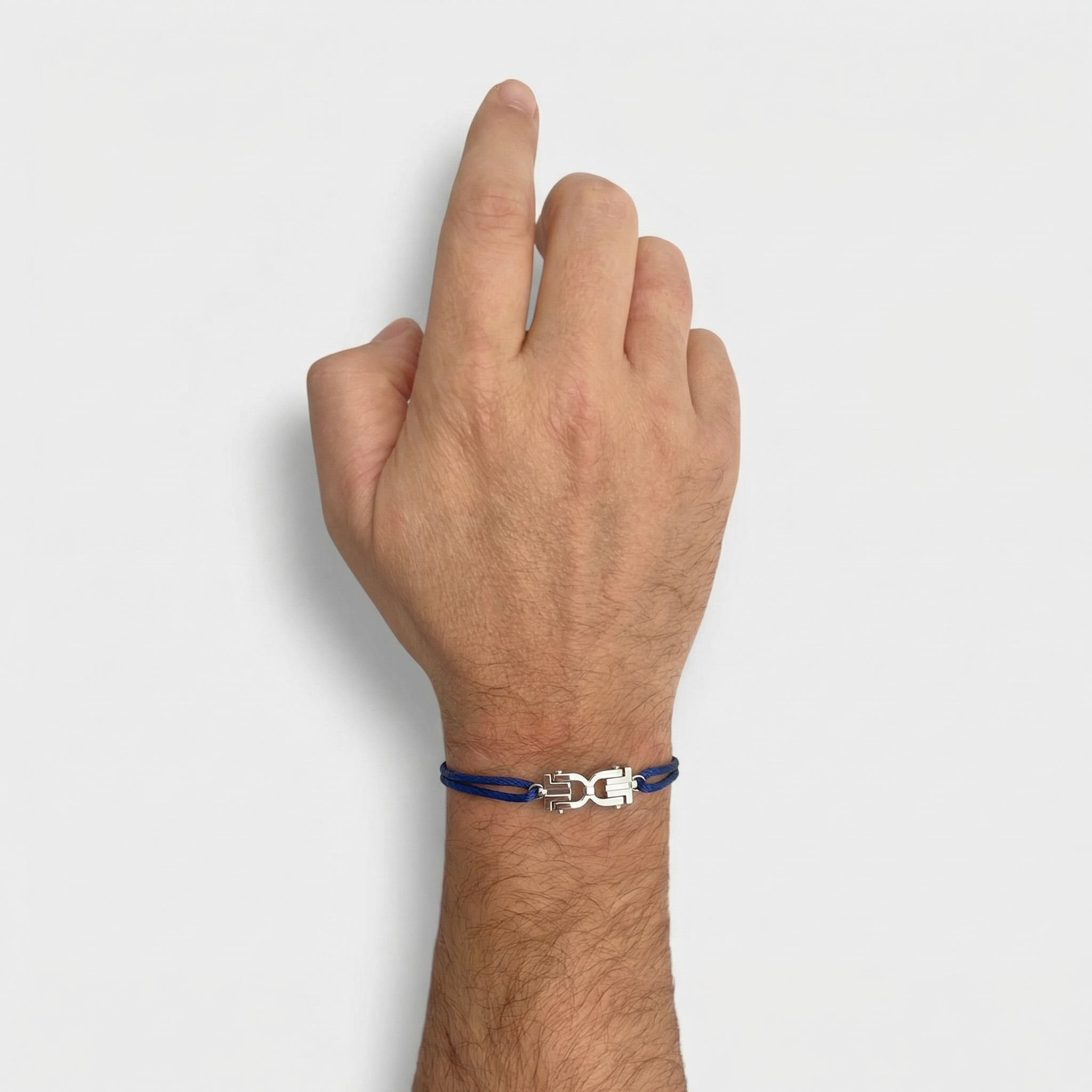 <h3>Cord Bracelet</h3><p><h4>925 Silver - Marine Blue Cord</h4>