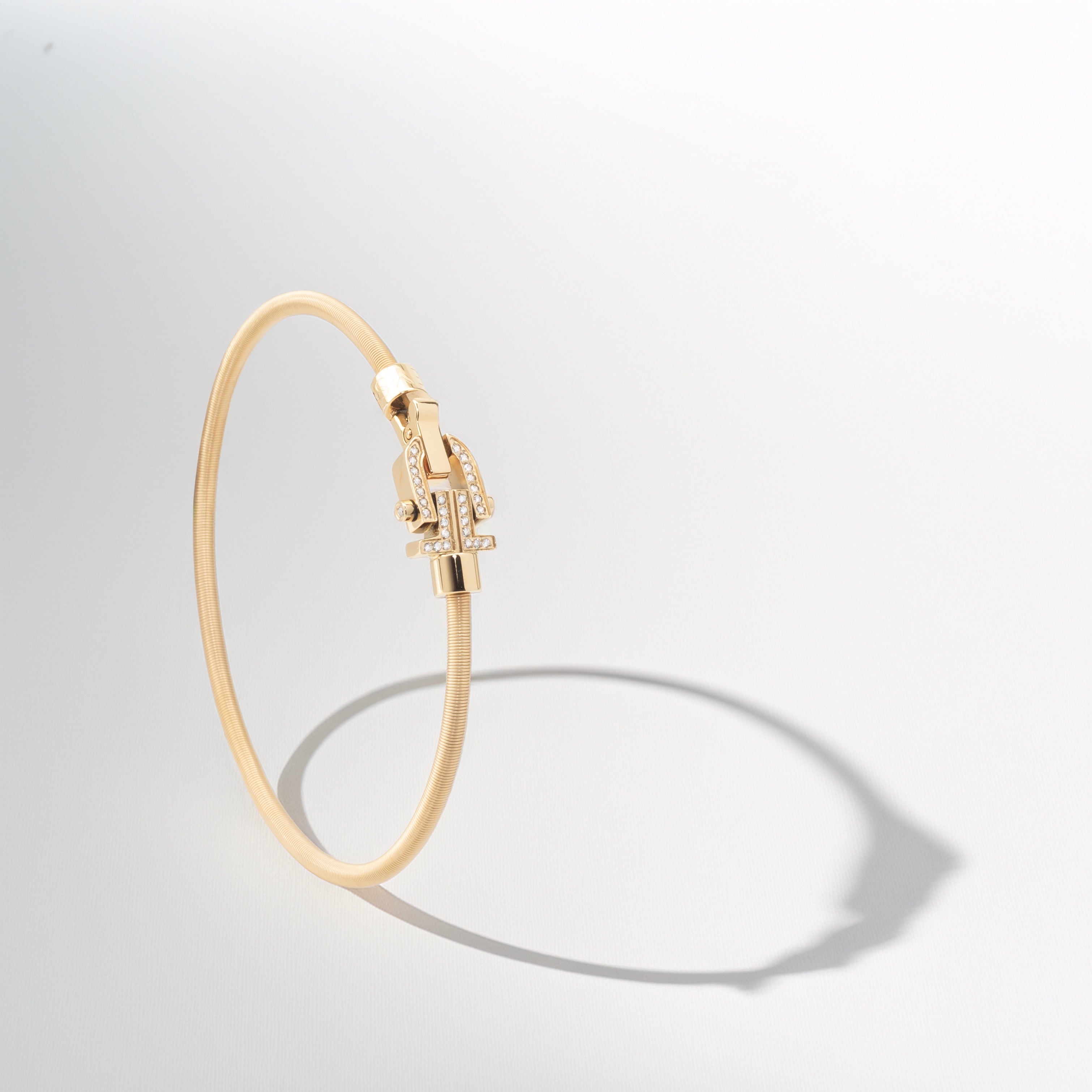 Diapason VIBES Bangle Yellow String, Yellow Buckle and Diamonds