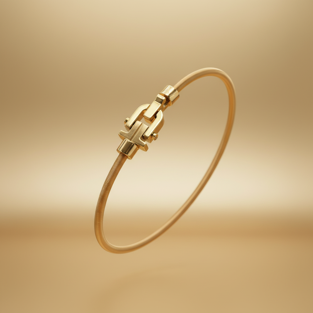 Bracelet Diapason VIBES - Corde et fermoir dorés