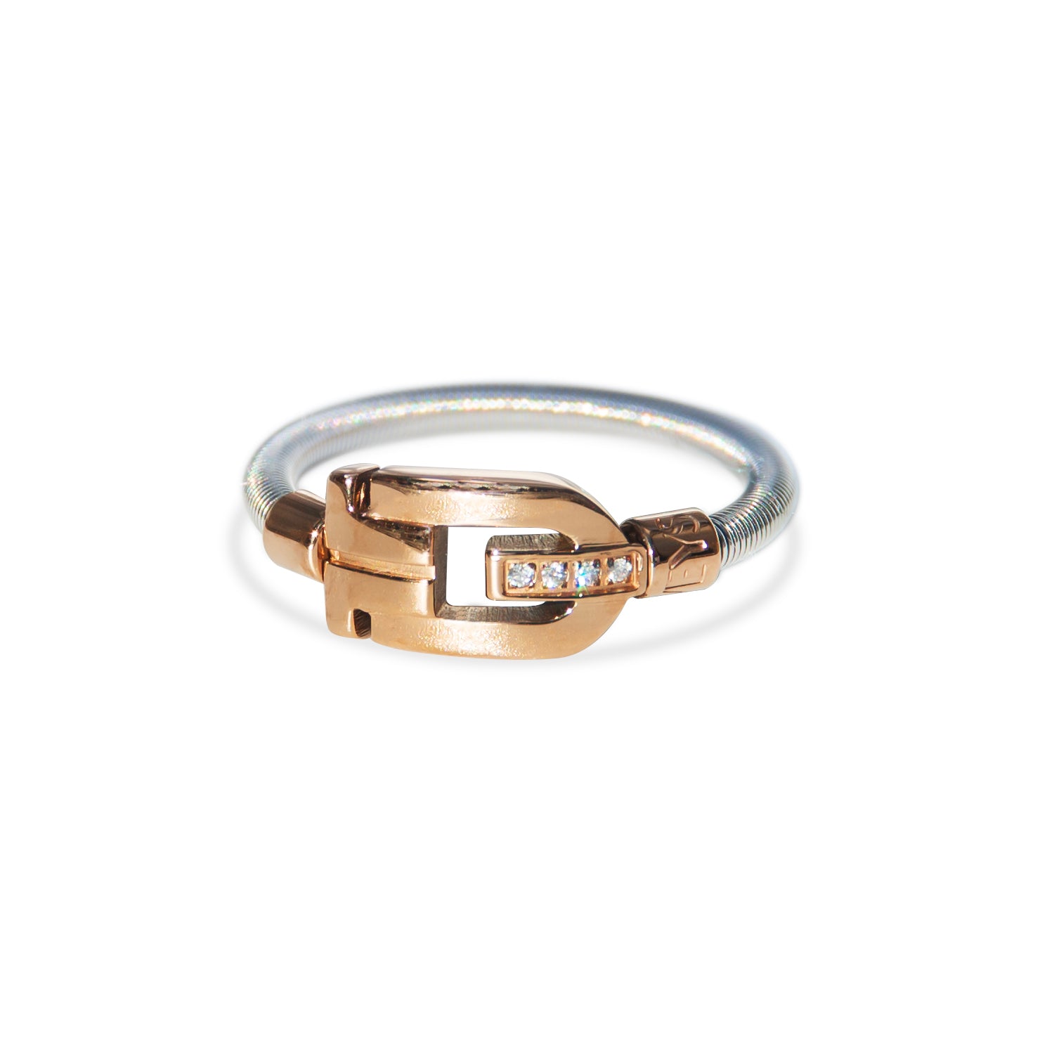 VEYS Diapason Vibe ring bicolor pink with diamonds