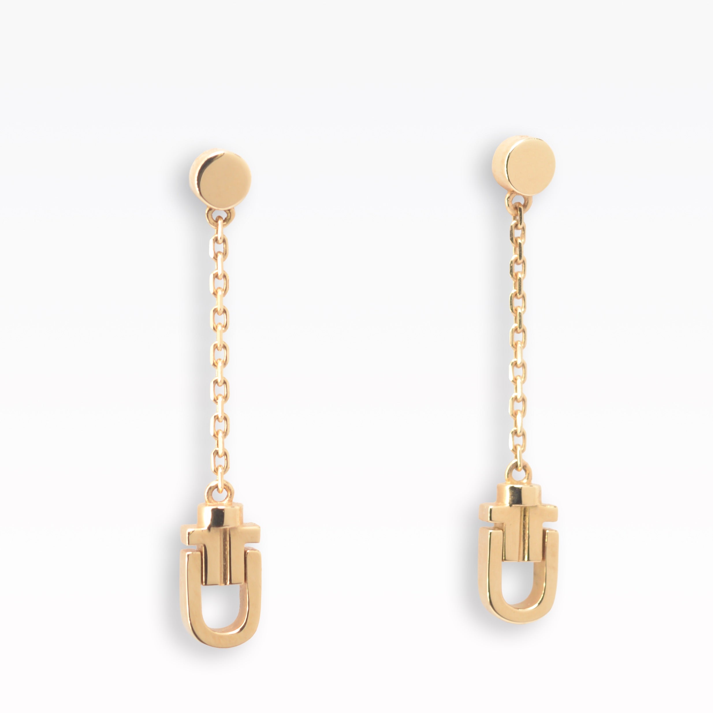 Diapason Long Earring in 18K Yellow Gold.