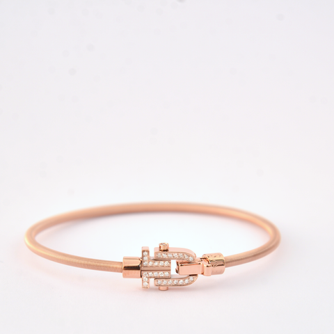 Diapason VIBES Bangle Pink String , Pink Buckle and Diamonds