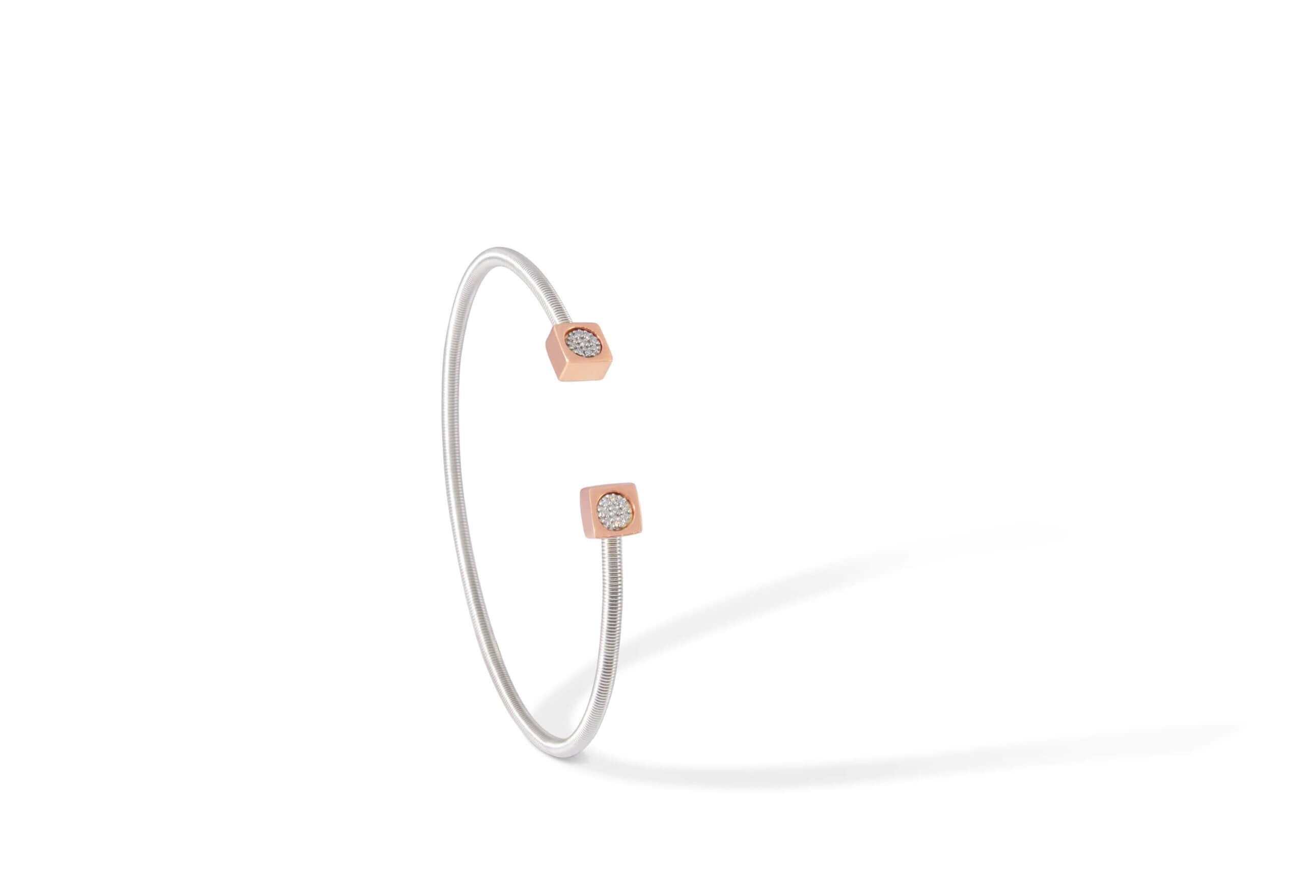 Prelude Cushion Bangle In 18K Gold And Sterling Silver 925 2