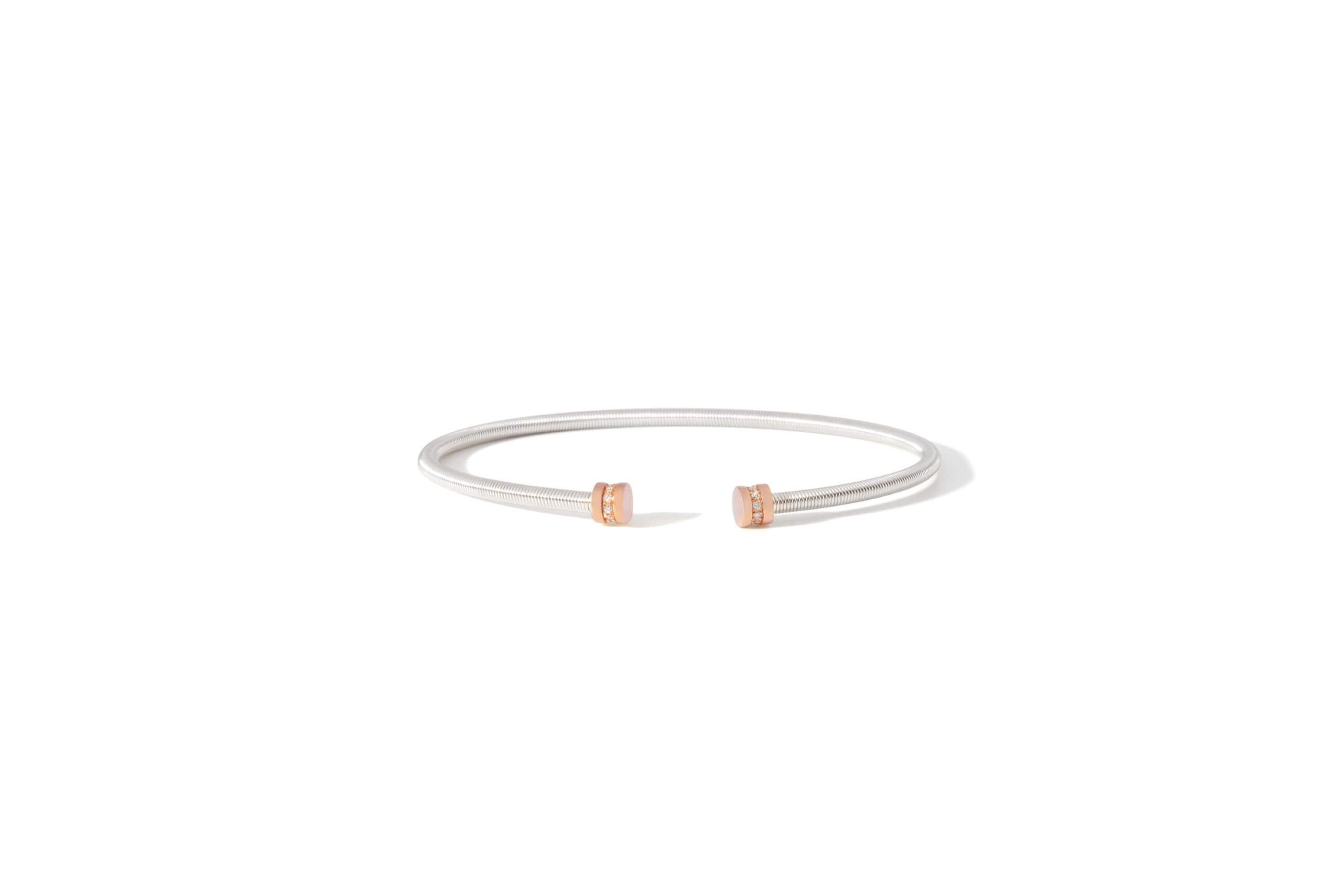Prelude Macaron Bangle In 18K Gold And Sterling Silver 925 1