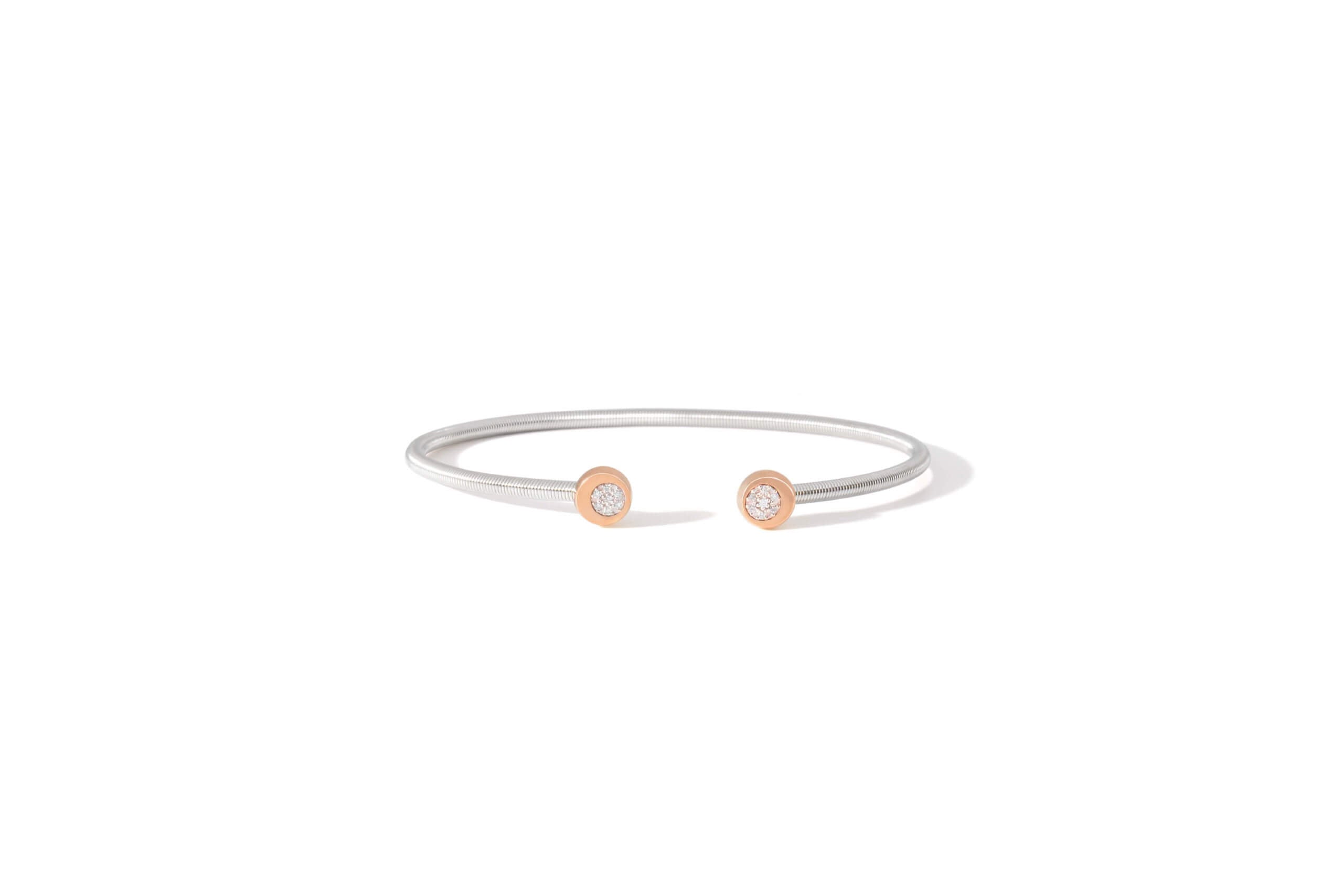 Prelude Moon Bangle In 18K Gold And Sterling Silver 925 1