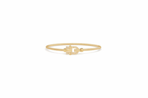 VEYS® Diapason Bangle in 18K Yellow Gold with Full Diamonds