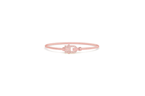 VEYS® Diapason Bangle in 18K Rose Gold with Full Diamonds