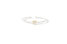 Prelude Heart Bangle In 18K Gold And Sterling Silver 925 1