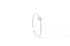 Prelude Heart Bangle In 18K Gold And Sterling Silver 925 2