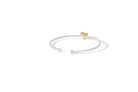 Prelude Heart Bangle In 18K Gold And Sterling Silver 925 3