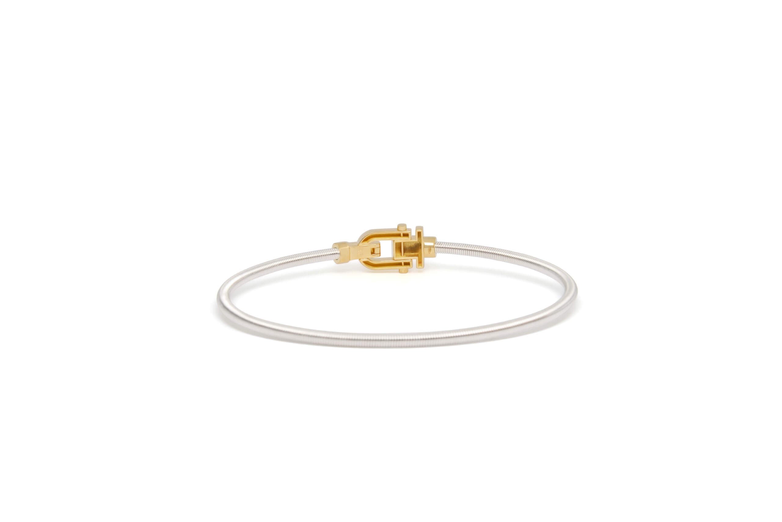 Diapason Bangle In 18K Gold And Sterling Silver 925 2