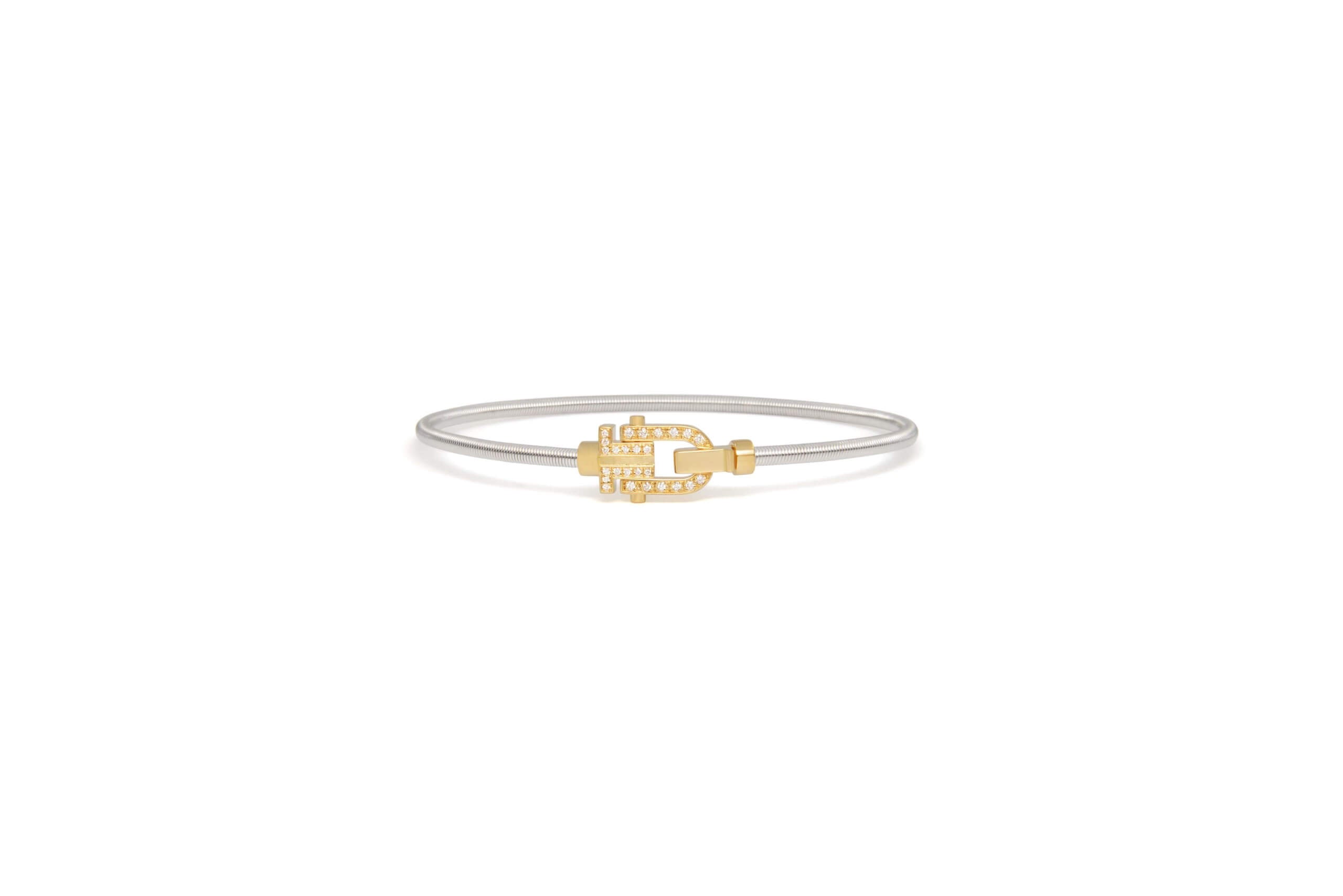 Diapason Bangle In 18K Gold And Sterling Silver 925 1