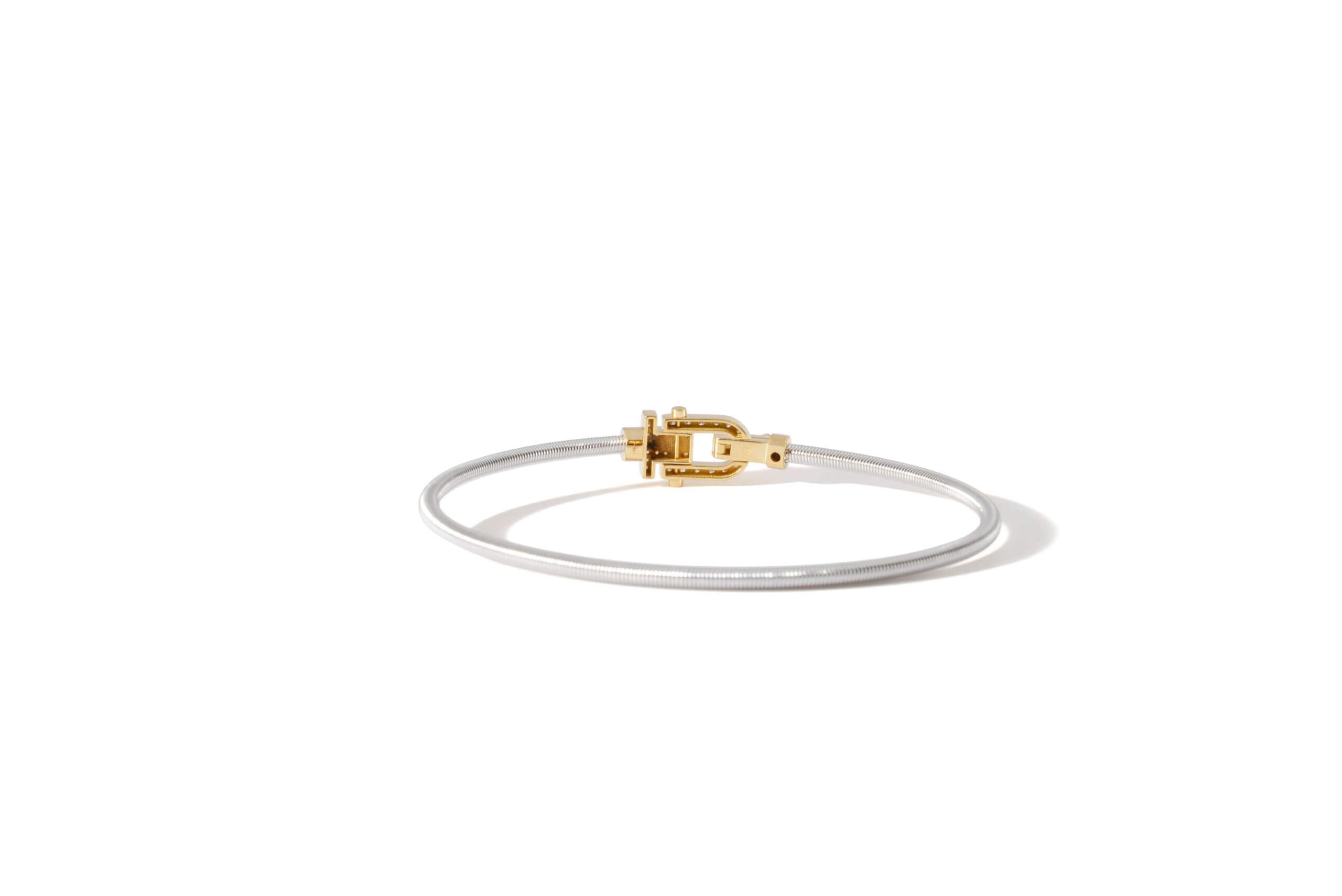 Diapason Bangle In 18K Gold And Sterling Silver 925 3