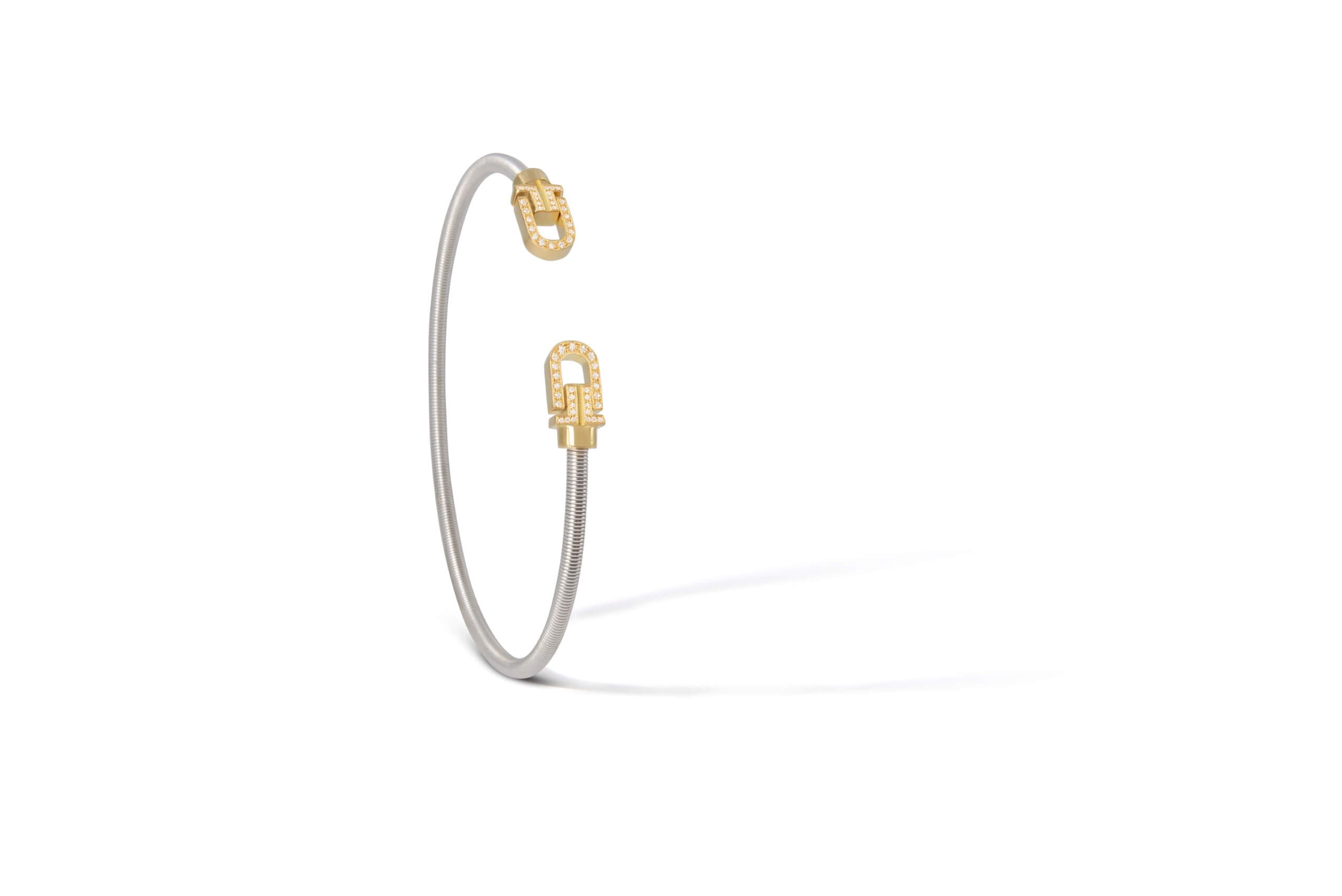 Diapason Bangle In 18K Gold And Sterling Silver 925 2